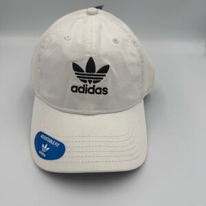 Adidas Adjustable Strapback Originals Relaxed Fit Casual Style Cap Hat White NWT